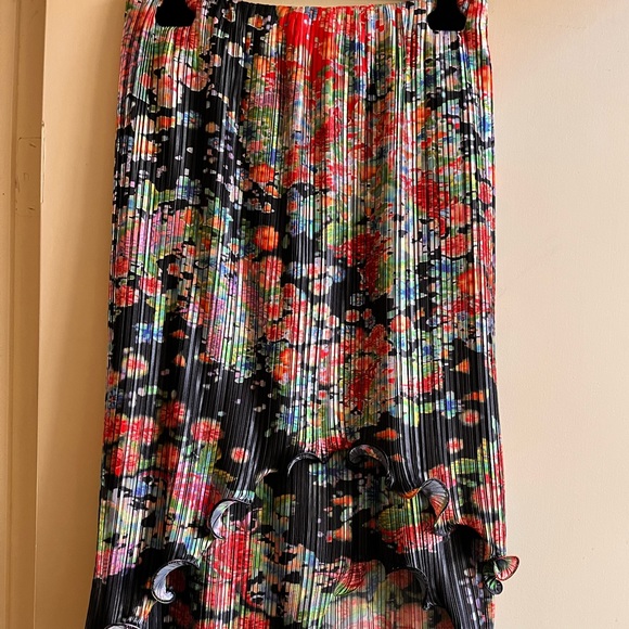 Givenchy NWT Medi Pleated Tiered Multi Color Skirt 6 - Picture 6 of 9